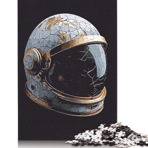Astronaut Helmet Puzzles 1000 Teile Schwer Puzzle Spielzeug Lernspiel Impossible Herausforderung Spielzeug Für Erwachsene Kinder 1000pcs (75x50cm) von TBDUEPS