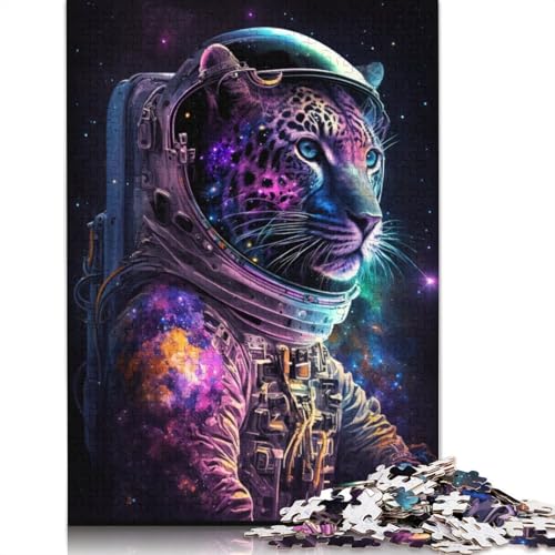 Astronauten-Leoparden-Puzzle, Denksportaufgabe, Premium-Puzzle aus Karton für Kinder und Erwachsene ab 12 Jahren, 1000 Teile (75 x 50 cm) von TBDUEPS