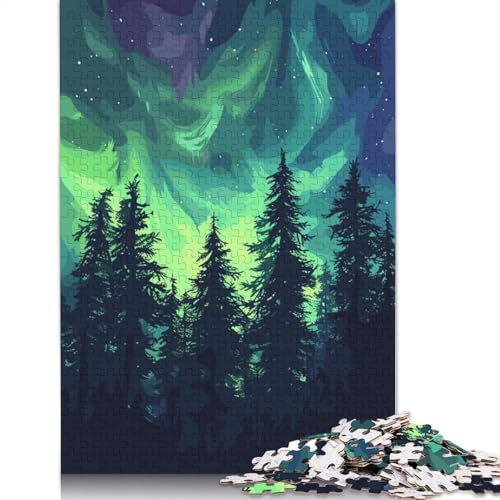 Aurora Forest Puzzles 1000 Teile Schwer Puzzle Spielzeug Lernspiel Impossible Herausforderung Spielzeug Für Erwachsene Und Kinder in Bewährter 1000pcs (75x50cm) von TBDUEPS