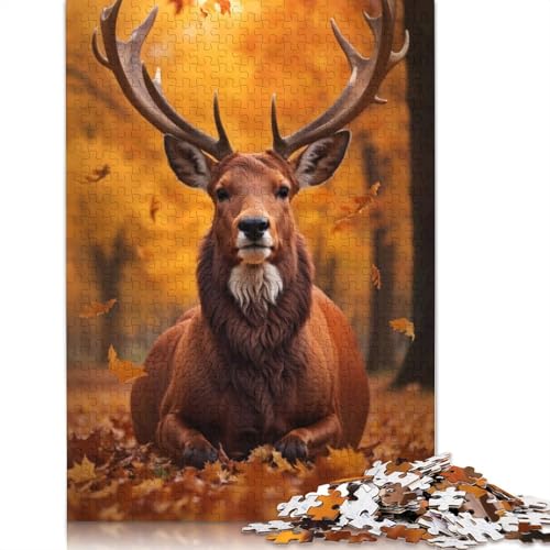 Autumn Majesty Puzzle 1000-teilige Schwer Puzzle Spielzeug Lernspiel Impossible Herausforderungsspielzeug Für Erwachsene Und Kinder Ab 12 Jahren 1000pcs (75x50cm) von TBDUEPS