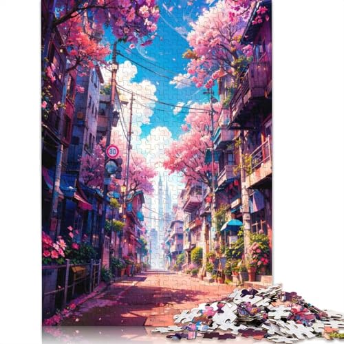 Avenue of Blossoms Puzzle für Erwachsene und Jugendliche, 520 Teile, Puzzles für Erwachsene, Puzzles, Heimdekoration, Puzzlespielzeug, 520 Teile (52 x 38 cm) von TBDUEPS