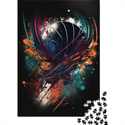 Basketball-Sport-Puzzle, rechteckig, aus Pappe, Papier, rechteckig, Puzzle für Erwachsene und Kinder, 300 Teile (40 x 28 cm) von TBDUEPS