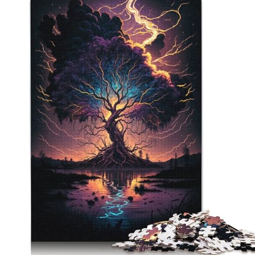 Baum des Lebens, Fantasy-Puzzle, einzigartige Heimdekoration, 100% recycelter Karton, Puzzle für Jungen oder Mädchen, 1000 Teile (75 x 50 cm) von TBDUEPS