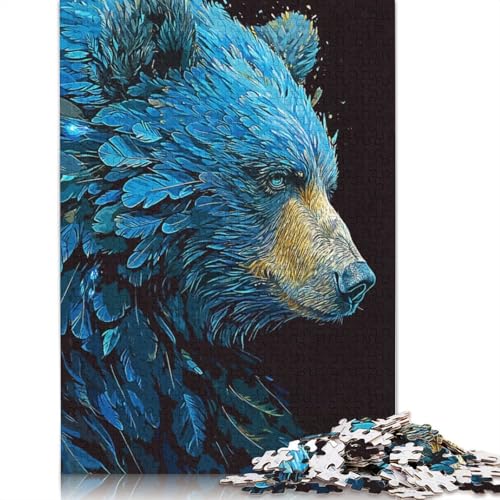 Bear Feathered Bird Puzzles 1000 Teile Schwer Puzzle Spielzeug Lernspiel Impossible Herausforderung Spielzeug Für Erwachsene Kinder 1000pcs (75x50cm) von TBDUEPS
