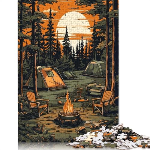 Beautiful Camping Night Puzzle 1000 Teile Schwer Puzzle Spielzeug Lernspiel Impossible Herausforderung Spielzeug Für Erwachsene Und Kinder Ab 12 Jahren 1000pcs (38x26cm) von TBDUEPS