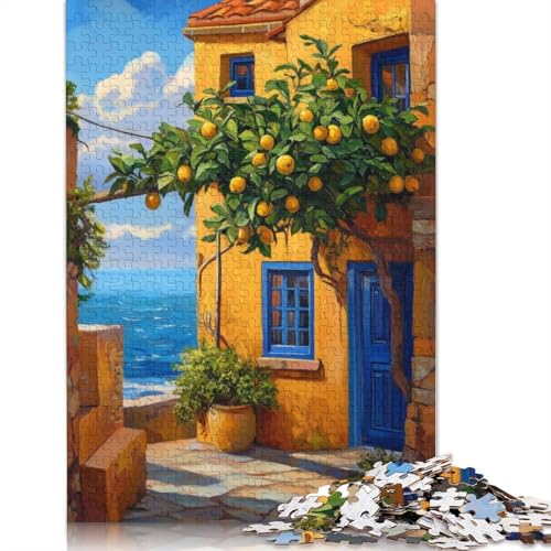 Beautiful House Painting Puzzles 1000 Teile Schwer Puzzle Spielzeug Lernspiel Impossible Herausforderung Spielzeug Für Erwachsene Und Kinder in Bewährter 1000pcs (75x50cm) von TBDUEPS
