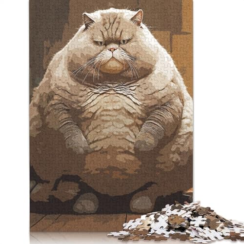 Big Cat Puzzle 1000-teilige Schwer Puzzle Spielzeug Pädagogisches Spiel Impossible Herausforderungsspielzeug Für Erwachsene Und Kinder Ab 14 Jahren 1000pcs (75x50cm) von TBDUEPS