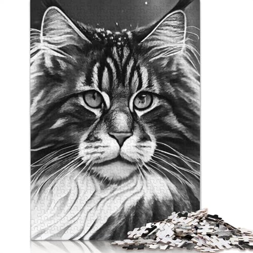 Black Cat New Puzzle 1000 Teile Schwer Puzzle Spielzeug Pädagogisches Spiel Impossible Herausforderung Spielzeug Für Erwachsene Kinder 1000pcs (75x50cm) von TBDUEPS