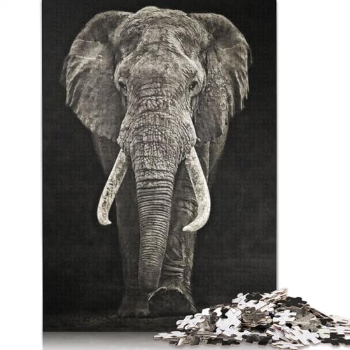 Black Elephant Puzzles 1000 Teile Schwer Puzzle Spielzeug Lernspiel Impossible Herausforderungsspielzeug Für Erwachsene Kinder 1000pcs (38x26cm) von TBDUEPS