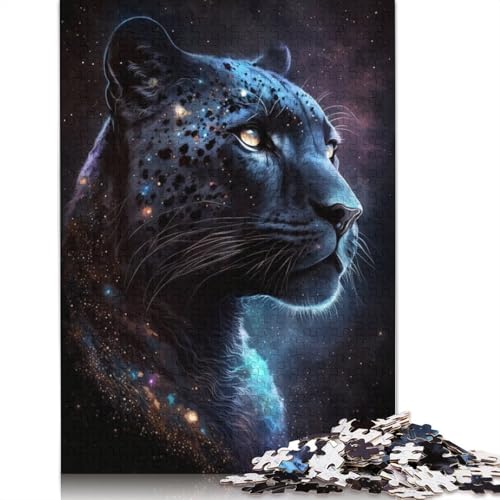 Black Leopard Puzzle, Denksportaufgabe, 100% recycelter Karton, Puzzle für Kinder und Erwachsene ab 12 Jahren, 1000 Teile (75 x 50 cm) von TBDUEPS