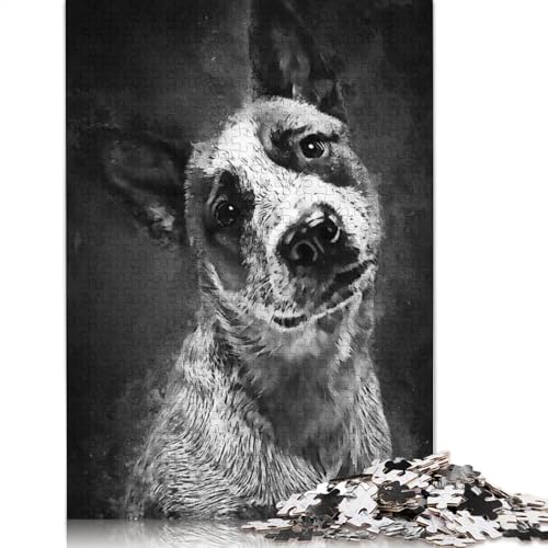 Black Meme Dog Puzzles 1000 Teile Schwer Puzzle Spielzeug Lernspiel Impossible Herausforderung Spielzeug Für Erwachsene Kinder 1000pcs (75x50cm) von TBDUEPS