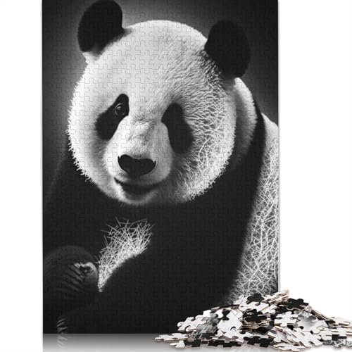 Black Panda Puzzle 1000 Teile Schwer Puzzle Spielzeug Pädagogisches Spiel Impossible Herausforderung Spielzeug Für Erwachsene Kinder 1000pcs (75x50cm) von TBDUEPS