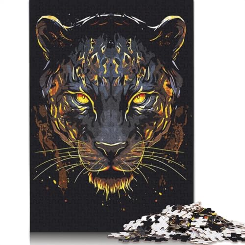 Black Tiger Vintage Puzzles 1000 Teile Schwer Puzzle Spielzeug Pädagogisches Spiel Impossible Herausforderung Spielzeug Für Erwachsene Und Kinder Ab 14 Jahren 1000pcs (75x50cm) von TBDUEPS