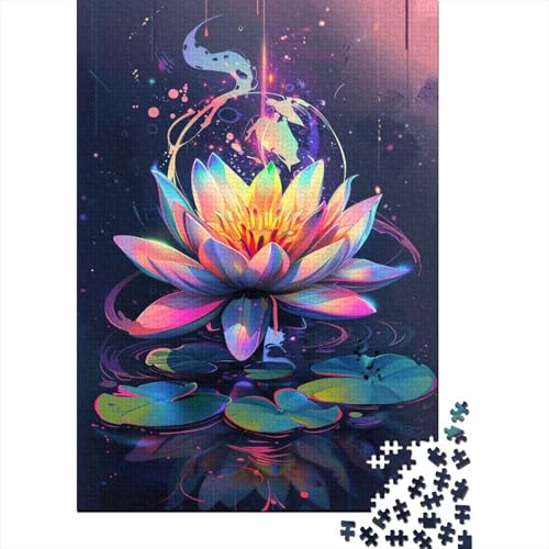Blooming Lotus Puzzle, schwierig, 100% recycelter Karton, Puzzle für Damen und Herren, 300 Teile (40 x 28 cm) von TBDUEPS