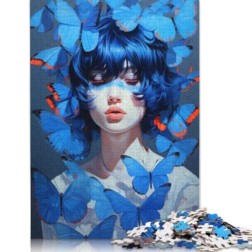Blue Butterflies Puzzles 1000 Teile Schwer Puzzle Spielzeug Lernspiel Impossible Herausforderungsspielzeug Für Erwachsene Und Kinder in Bewährter 1000pcs (75x50cm) von TBDUEPS