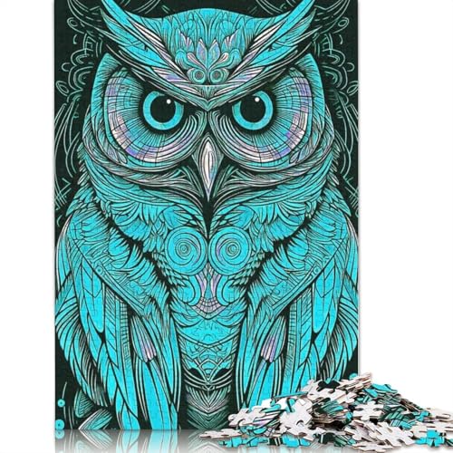 Blue Owl Puzzle 1000 Teile Schwer Puzzle Spielzeug Pädagogisches Spiel Impossible Herausforderung Spielzeug Für Erwachsene Und Kinder in Bewährter 1000pcs (75x50cm) von TBDUEPS