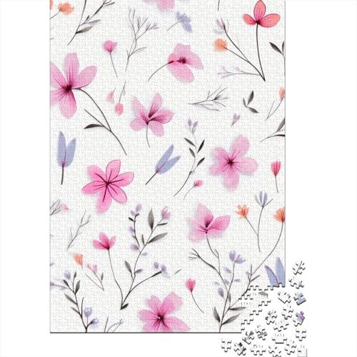 Blumenpuzzle DIY-Spiel Papier Rechteckiges Puzzle für Jungen oder Mädchen Geburtstagsgeschenk 38x26cm/1000 Teile von TBDUEPS