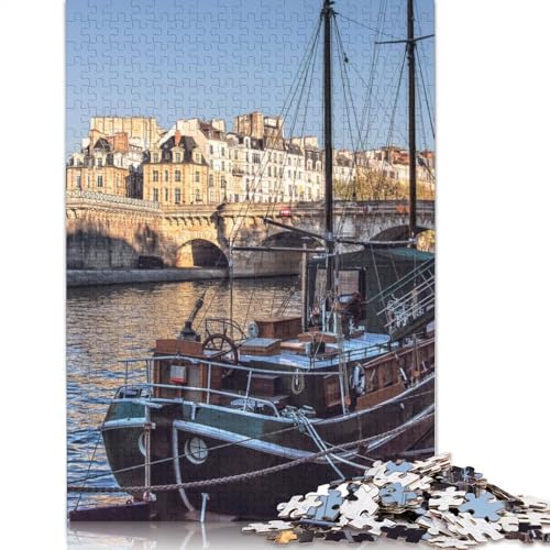 Bord De Seine Poster-Puzzle, 520 Teile, Puzzle für Erwachsene, Puzzles für Teenager, Geschenke, Lernspiel, Herausforderungsspielzeug, 520 Stück (52 x 38 cm) von TBDUEPS