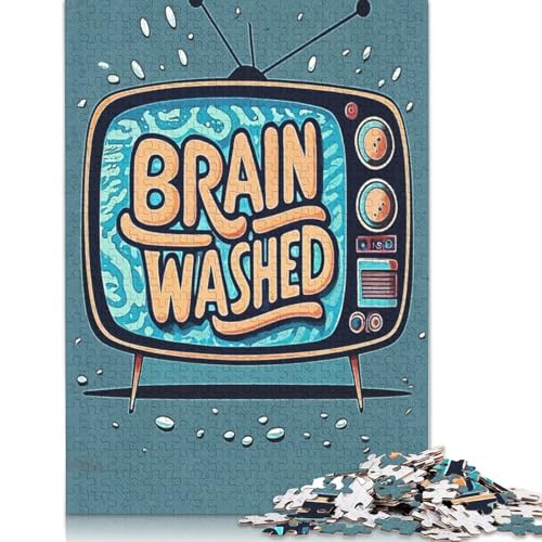 Brain Washed Puzzle 1000-teilige Schwer Puzzle Spielzeug Pädagogisches Spiel Impossible Herausforderungsspielzeug Für Erwachsene Kinder 1000pcs (75x50cm) von TBDUEPS