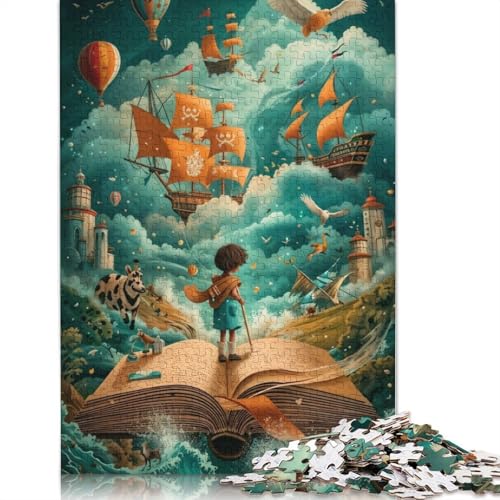 Buch „Piratenschiff-Himmel“, 1000-teiliges Puzzle für Erwachsene | | Familienspaß-Puzzles für Erwachsene, Geschenke, Denkspiele, 1000 Teile (75 x 50 cm) von TBDUEPS