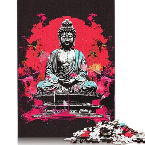 Buddhist Art Puzzle 1000-teilige Schwer Puzzle Spielzeug Lernspiel Impossible Herausforderung Spielzeug Für Erwachsene Kinder 1000pcs (75x50cm) von TBDUEPS