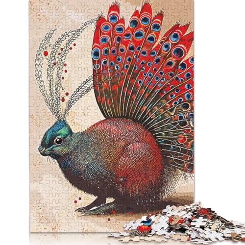 Bunny Cock Puzzles 1000 Teile Schwer Puzzle Spielzeug Lernspiel Impossible Herausforderungsspielzeug Für Erwachsene Kinder 1000pcs (75x50cm) von TBDUEPS