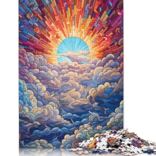 Bunte Himmelwolken, 1000 Teile, Holzpuzzle für Erwachsene, Puzzle, Lernspiel, Herausforderungsspielzeug, 1000 Stück (75 x 50 cm) von TBDUEPS