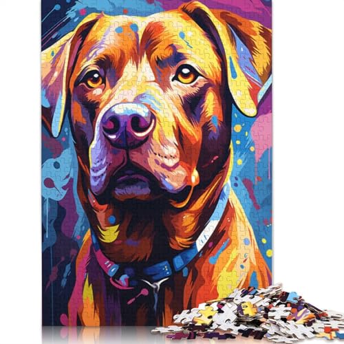 Bunte Hunde 1000-teiliges Puzzle für Teenager, Geschenke, Holzpuzzle, Puzzle für Erwachsene, Lernspiele für Zuhause, DIY-Spielzeug, 1000 Stück (75 x 50 cm) von TBDUEPS
