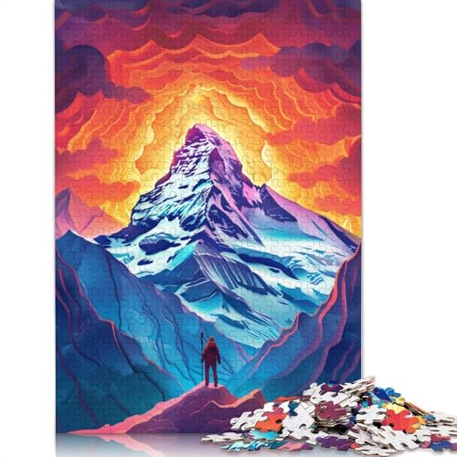 Buntes, wunderschönes Bergpuzzle, Denksportaufgabe, Premium-Karton-Puzzle für Kinder und Erwachsene ab 12 Jahren, 1000 Teile (75 x 50 cm) von TBDUEPS