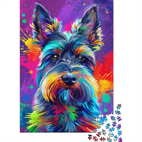 Buntes Hunde-Puzzle, Dekompressionsspielzeug, 100% recycelter Karton, Puzzle für Erwachsene, Teenager, 300 Teile (40 x 28 cm) von TBDUEPS