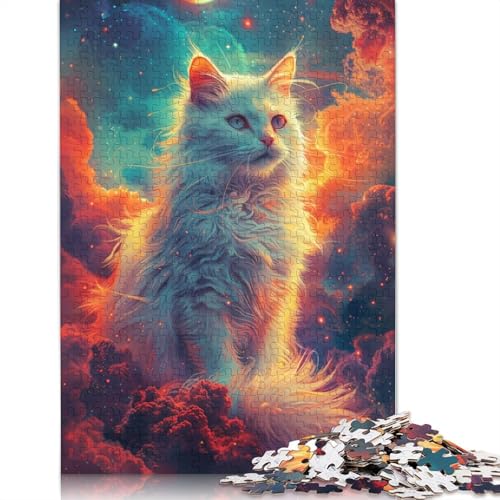 Buntes Katzen-Puzzle, kreative Spiele, 100% recycelter Karton, Puzzle für Erwachsene, 1000 Teile (75 x 50 cm) von TBDUEPS