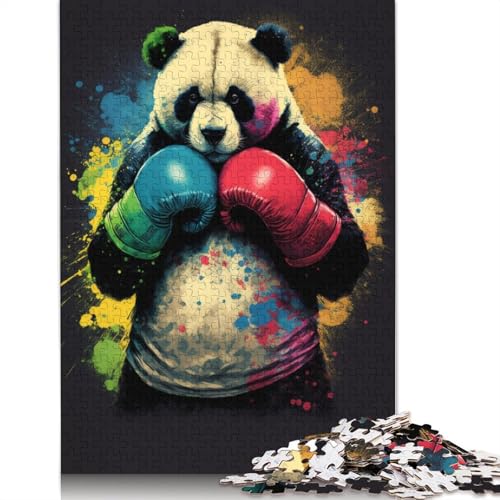 Buntes Panda-Puzzle, Dekompressionsspielzeug, rechteckiges Papierpuzzle für Kinder und Erwachsene ab 12 Jahren, 1000 Teile (75 x 50 cm) von TBDUEPS