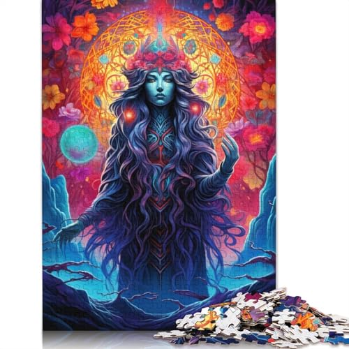 Buntes Puzzle mit mystischen Figuren, anpassbare Bilder, 100% recycelter Karton, Puzzle für Erwachsene und Teenager, einzigartiges Geschenk, 1000 Teile (75 x 50 cm) von TBDUEPS