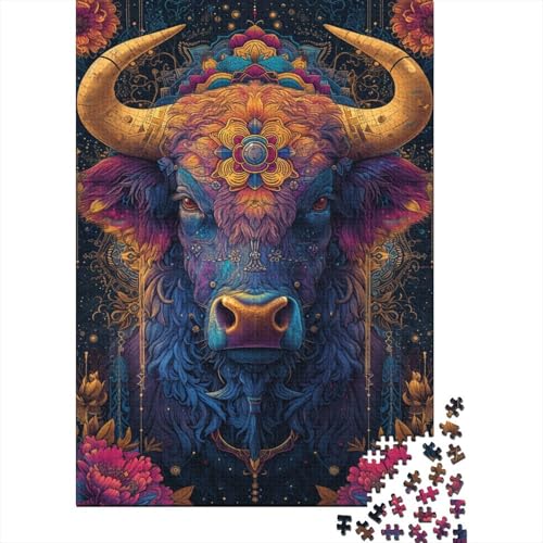 Buntes Yak-Puzzle, anpassbare Bilder, 100% recycelter Karton, Puzzle für Kinder und Erwachsene ab 12 Jahren, einzigartiges Geschenk, 300 Teile (40 x 28 cm) von TBDUEPS