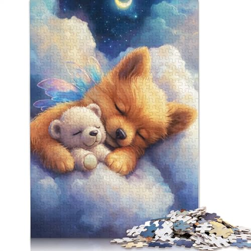 Buntes kosmisches Baby-Hunde-Puzzle für Erwachsene, 1000 Teile, Holzpuzzles für Erwachsene, Puzzles für Jugendliche ab 12 Jahren, (75 x 50 cm) von TBDUEPS