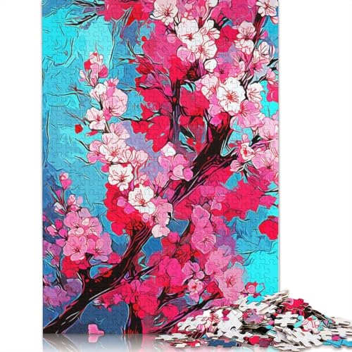 Cherry Blossoms Art Puzzle 1000 Teile Schwer Puzzle Spielzeug Lernspiel Impossible Herausforderungsspielzeug Für Erwachsene Und Kinder in Bewährter 1000pcs (75x50cm) von TBDUEPS