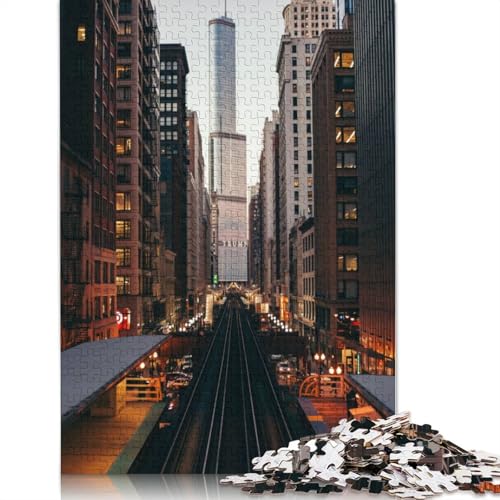 Chicago-Puzzle für Erwachsene und Jugendliche, 1000 Teile, Puzzle für Erwachsene, Puzzles für die Heimdekoration, Puzzlespielzeug, 1000 Teile (75 x 50 cm) von TBDUEPS