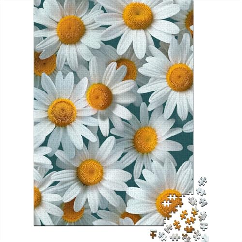 Chrysanthemen-Puzzle-Spaß, Premium-Karton-Puzzle für Jungen oder Mädchen, 70 x 50 cm, 1000 Teile von TBDUEPS