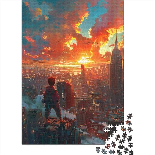 City at Sunset Puzzle, Premium-Puzzle aus 100% recyceltem Karton, für Kinder und Erwachsene ab 12 Jahren, 300 Teile (40 x 28 cm) von TBDUEPS