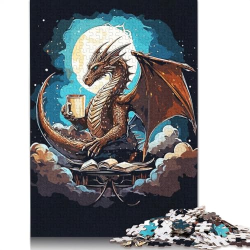 Coffee Dragon Puzzle 1000-teilige Schwer Puzzle Spielzeug Lernspiel Impossible Herausforderung Spielzeug Für Erwachsene Und Kinder in Bewährter 1000pcs (75x50cm) von TBDUEPS