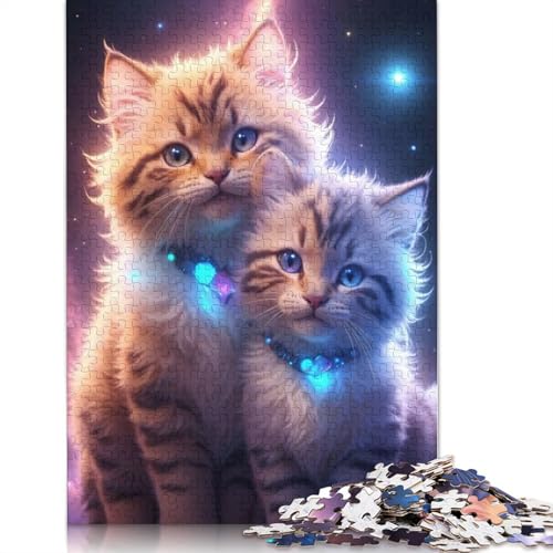 Colorful Kitties Puzzles 1000 Teile Schwer Puzzle Spielzeug Lernspiel Impossible Herausforderung Spielzeug Für Erwachsene Und Kinder in Bewährter 1000pcs (75x50cm) von TBDUEPS