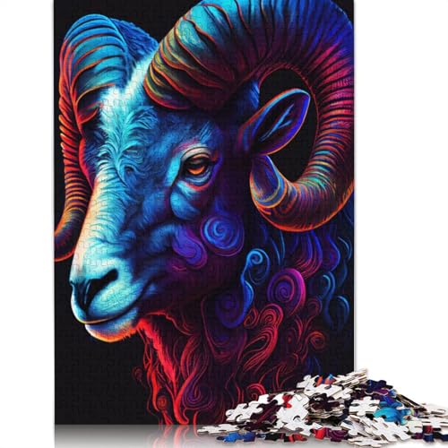 Colorful Sheep Puzzle 1000 Teile Schwer Puzzle Spielzeug Lernspiel Impossible Herausforderungsspielzeug Für Erwachsene Und Kinder Ab 12 Jahren 1000pcs (75x50cm) von TBDUEPS
