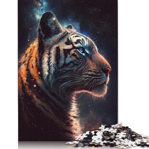 Cosmic Animal Tiger Puzzle, herausfordernd und knifflig, Premium-Karton-Puzzle für Erwachsene, Teenager, 1000 Teile (75 x 50 cm) von TBDUEPS