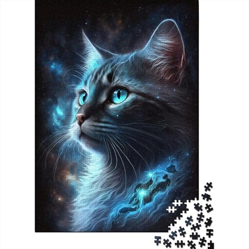 Cosmic Galaxy Cat Puzzle, Denksportaufgabe, 100% recycelter Karton, Puzzle für Kinder und Erwachsene ab 12 Jahren, 300 Teile (40 x 28 cm) von TBDUEPS