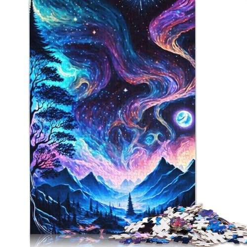 Cosmic Psychedelic Starry Puzzle 1000 Teile Schwer Puzzle Spielzeug Pädagogisches Spiel Impossible Herausforderung Spielzeug Für Erwachsene Kinder 1000pcs (38x26cm) von TBDUEPS