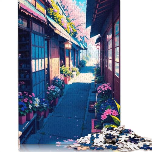 Cosy Pastel Street Puzzles 1000 Teile, Holzpuzzles, Puzzle für Erwachsene und Jugendliche ab 12 Jahren, 1000 Teile (75 x 50 cm) von TBDUEPS