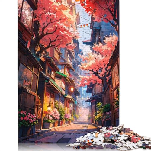 Cozy Street Puzzles 1000 Teile Holzpuzzles Puzzle für Erwachsene und Jugendliche für Erwachsene und Jugendliche ab 12 Jahren 1000 Teile (75 x 50 cm) von TBDUEPS