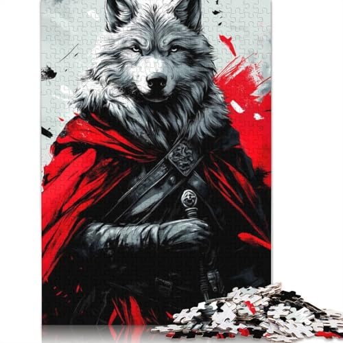 Crimson Wolf Warrior Puzzles 1000 Teile Schwer Puzzle Spielzeug Pädagogisches Spiel Impossible Herausforderungsspielzeug Für Erwachsene Und Kinder Ab 12 Jahren 1000pcs (75x50cm) von TBDUEPS