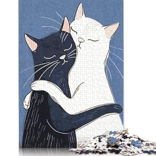 Cute Cat Puzzle 1000 Teile Schwer Puzzle Spielzeug Lernspiel Impossible Herausforderung Spielzeug Für Erwachsene Und Kinder Ab 14 Jahren 1000pcs (75x50cm) von TBDUEPS