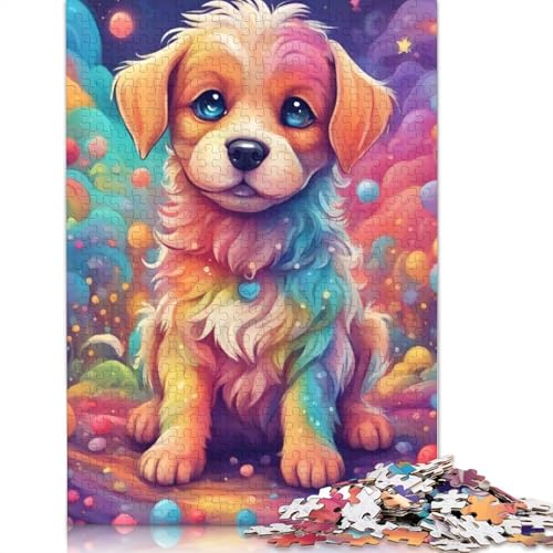 Cute Sweet Dog Puzzle 1000 Teile Schwer Puzzle Spielzeug Pädagogisches Spiel Impossible Herausforderung Spielzeug Für Erwachsene Kinder 1000pcs (75x50cm) von TBDUEPS